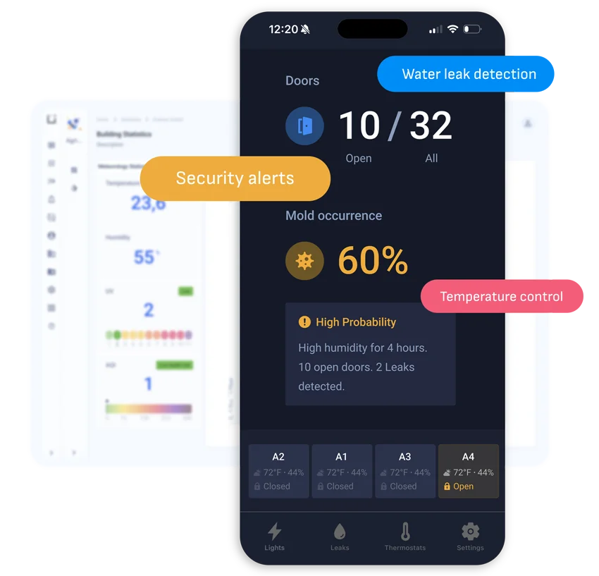 roomsys storage monitoring mobile app
