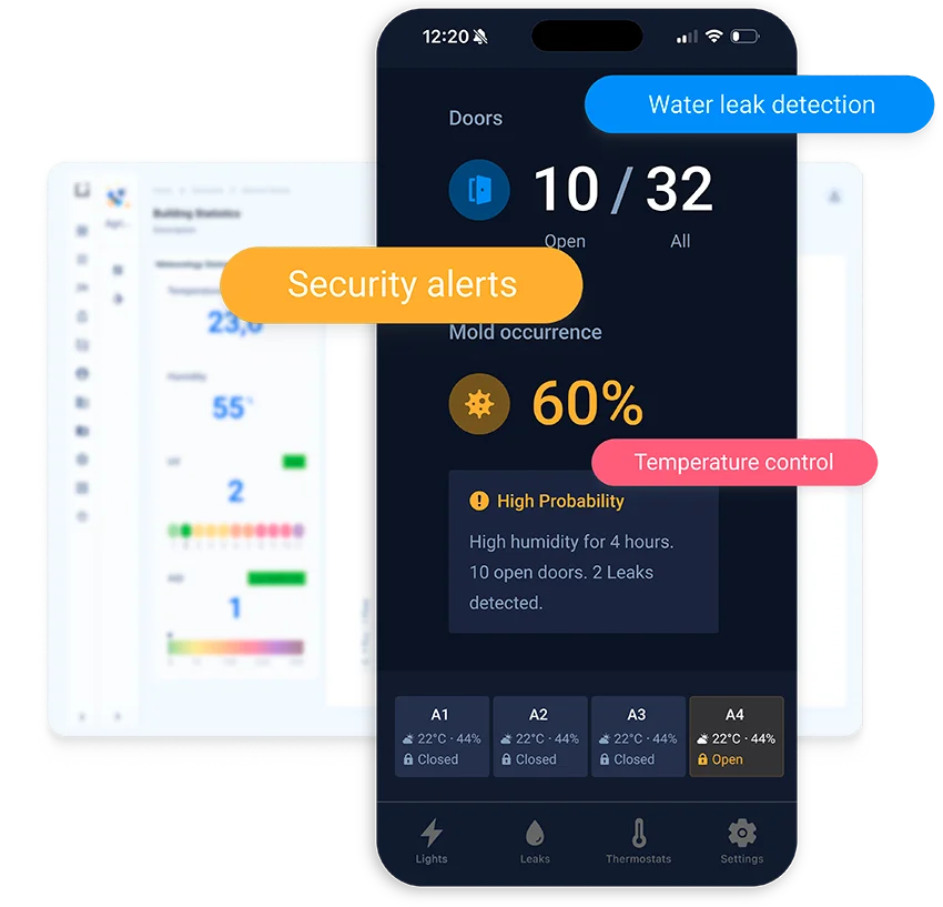 roomsys storage monitoring mobile app